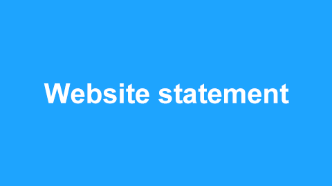 Website statement