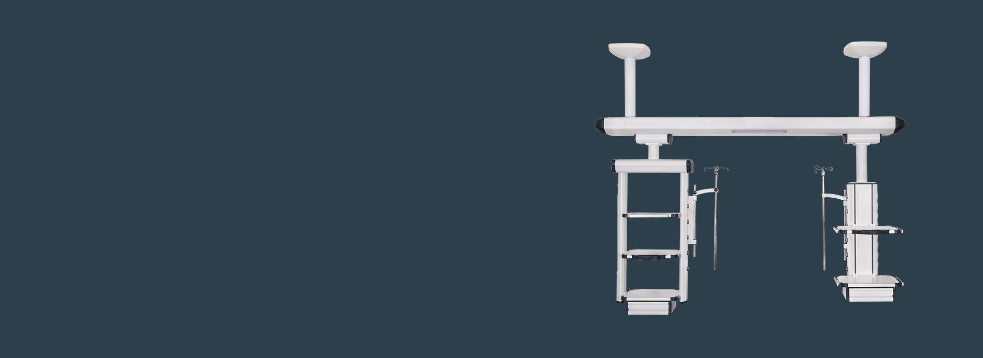 ICU Wet and dry separation pendent bridge