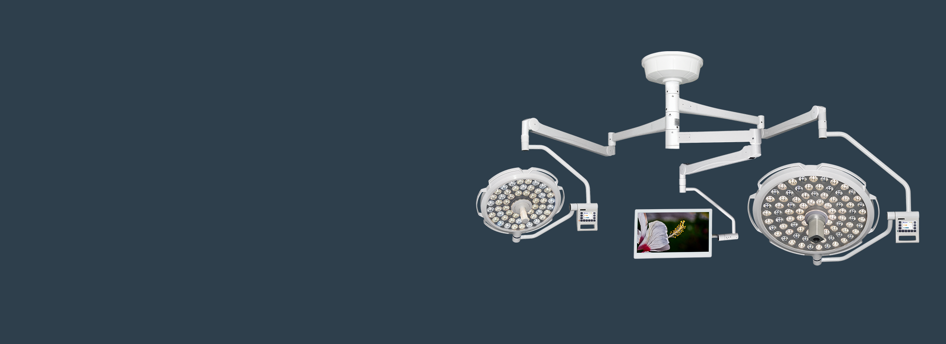 Three Arms LED Surgical Light with Built-in Camera System